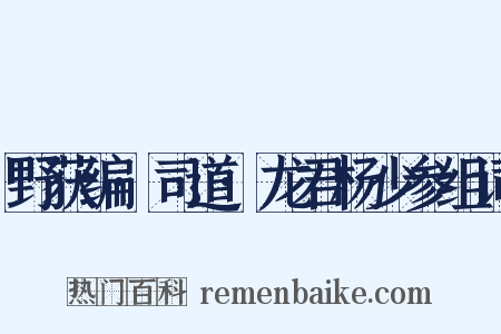 野获编·司道·龙君杨少参组词是什么意思的图片